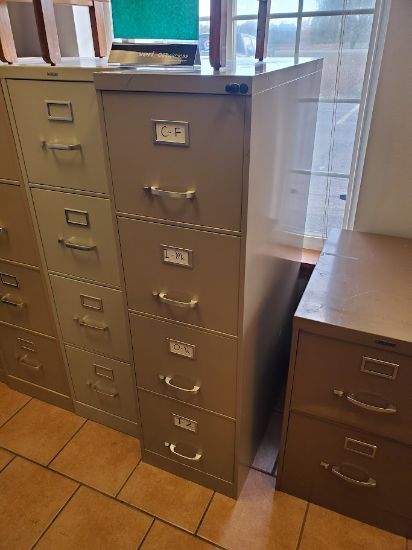 Picture of 4dr. letter size 15w x 28 1/2d x 52h Tan non locking