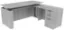 Picture of Executive L Shaped Sit Stand Desk with Drawers, Adjustable Height and Reversible Return