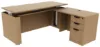 Picture of Executive L Shaped Sit Stand Desk with Drawers, Adjustable Height and Reversible Return