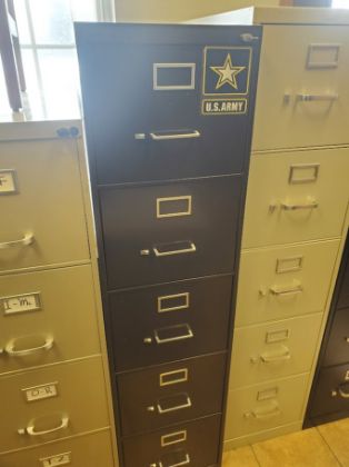 Picture of 5dr. letter size  15w x 28 1/2d x 59h Brown Locking with key 