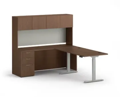 Picture of HON Mod 72x84 L Shaped Adjustable Standing Desk 