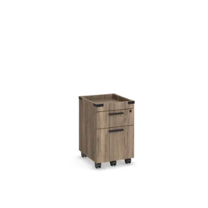 Picture of Premiera Rustic Walnut Marino Open Top Box/File Mobile Pedestal