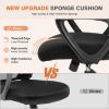 Picture of Sweetcrispy Home Office Managerial Executive Chair with Ergonomic Design, Mid-Back Mesh Swivel, Comfortable Lumbar Support, Comfy Arms for Bedroom,Study,Student, Black
