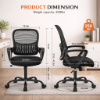 Picture of Ergonomic Mid Back Mesh Office Chair with Lumbar Support,