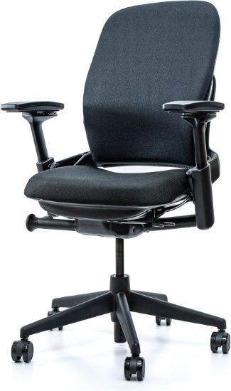Picture of Steelcase Leap V2 Office Chair - Remanufactured - Ergonomic, Fully Adjustable, Black Fabric - Premium Work & Home Office Seating
