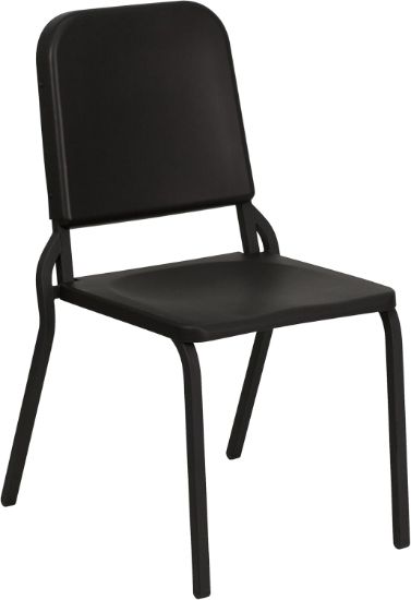 Picture of Flash Furniture HERCULES Series Black High Density Stackable Melody Band/Music Chair