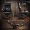 Picture of Big and Tall Massage Office Chair with Footrest, Heat and Reclining Back