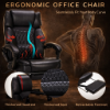 Picture of Massage Office Chair with Foot Rest 6 Points Vibration and Heat Home Office Desk Chairs for Heavy People 400lbs Reclining Managerial Chairs Ergonomic Executive Chair (Black)