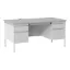Picture of Metal 60” x 30” Double Pedestal Teacher’s Desk Gray/Nebula Gray Top