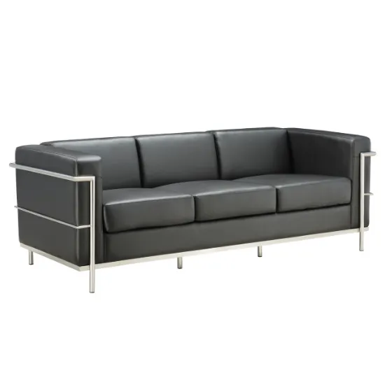 Picture of OfficeSource Madison Sofa with Chrome Frame