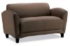 Picture of OfficeSource Manhattan Loveseat with Black Wood Legs 