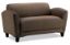 Picture of OfficeSource Manhattan Loveseat with Black Wood Legs 