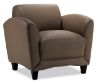 Picture of OfficeSource Manhattan Club Chair with Black Wood Legs