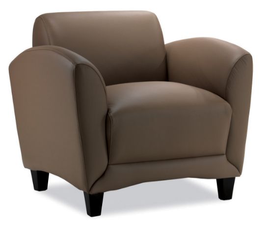 Picture of OfficeSource Manhattan Club Chair with Black Wood Legs