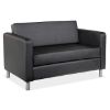 Picture of OfficeSource Define Loveseat with Silver Metal Legs