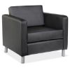 OfficeSource Define club chair with silver metal legs