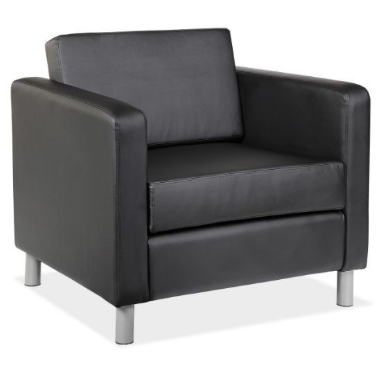 OfficeSource Define club chair with silver metal legs