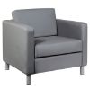 OfficeSource Define club chair with silver metal legs