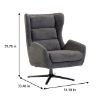 Picture of OfficeSource | Lincoln | High Back Upholstered Swivel Lounge Chair