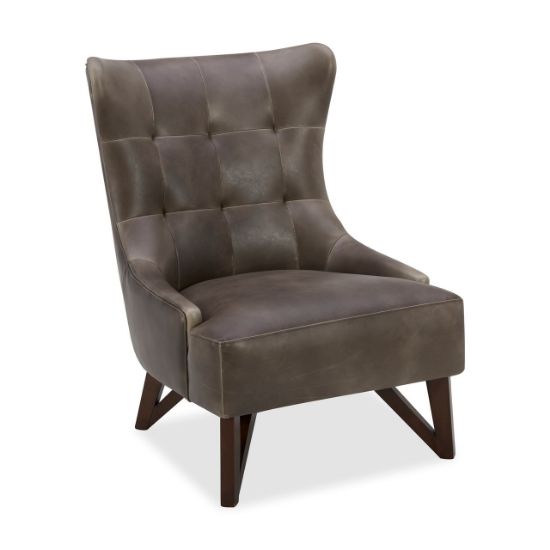 Picture of OfficeSource | Remington | Wingback Upholstered Lounge Chair Toffee
