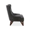 Picture of OfficeSource | Remington | Wingback Upholstered Lounge Chair Charcoal