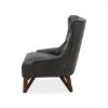 Picture of OfficeSource | Remington | Wingback Upholstered Lounge Chair Charcoal