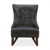 Picture of OfficeSource | Remington | Wingback Upholstered Lounge Chair Charcoal