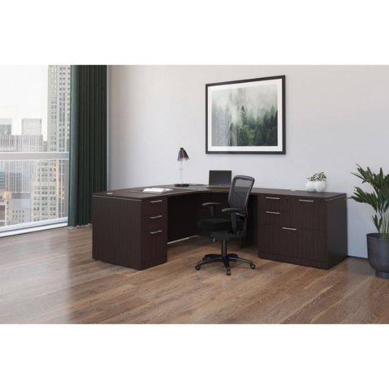 Picture of Bow Front L Shaped Desk - PL Laminate
