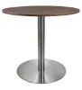 Picture of Round Cafe Table with Brushed Metal Base-30"H