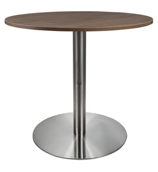 Picture of Round Cafe Table with Brushed Metal Base-30"H