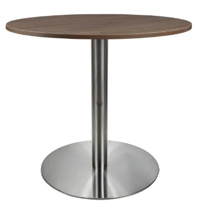 Picture of Round Cafe Table with Brushed Metal Base-42"H