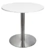 Picture of Round Cafe Table with Brushed Metal Base-30"H