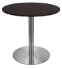 Picture of Round Cafe Table with Brushed Metal Base-30"H