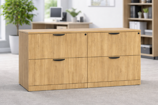 Picture of Locking Double Lateral Filing Cabinet Credenza