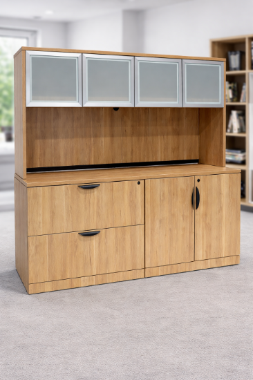 Picture of Office Storage Credenza with Hutch