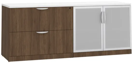 Picture of Office Storage Credenza with Glass Doors
