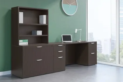 Picture of Rectangular Desk with Drawers and Storage