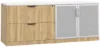 Picture of Office Storage Credenza with Glass Doors and File Drawers