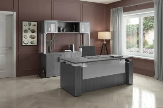 Picture of Height Adjustable Executive Desk with Storage