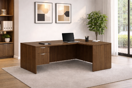 Picture of L Shaped Office Desk - PL Laminate