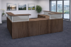 Picture of 2 Person Reception Desk with Acrylic Dividers and Storage
