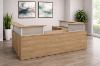 Picture of 2 Person Reception Desk with Acrylic Dividers and Storage
