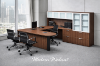 Picture of U-Shaped Executive Peninsula Desk with Hutch & Storage Cabinet