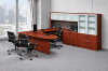 Picture of U-Shaped Executive Peninsula Desk with Hutch & Storage Cabinet