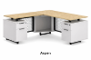 Picture of Modern L-Shaped Desk with Drawers – Industrial Office Desk with Storage