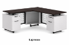 Picture of Modern L-Shaped Desk with Drawers – Industrial Office Desk with Storage