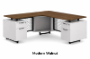 Picture of Modern L-Shaped Desk with Drawers – Industrial Office Desk with Storage