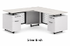 Picture of Modern L-Shaped Desk with Drawers – Industrial Office Desk with Storage