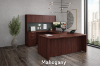 Picture of Bow Front U Shaped Desk with Hutch