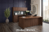 Picture of Bow Front U Shaped Desk with Hutch